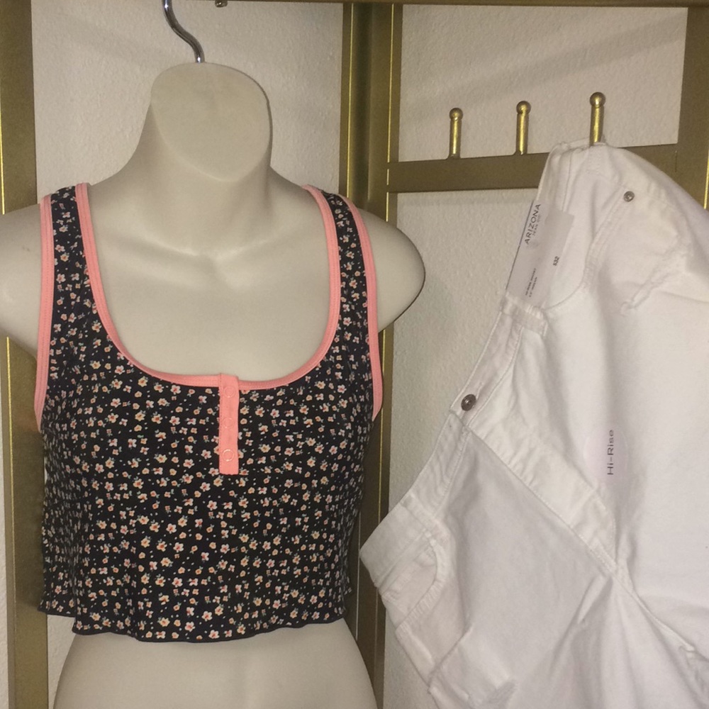 Aero Floral Print Bathing Suit Top
